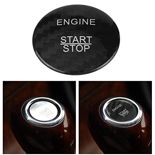 Carbon Fiber Motor Startknop Cover Trim voor Benz A B C GLC GLA CLA ML GL Class standaard Zwart