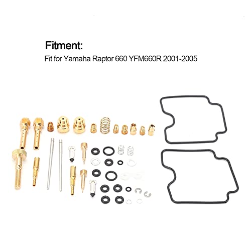 Motorcarburator Reparatie Kit voor Yamaha Raptor 660 YFM660R 2001-2005 Rubber + metalen carburator Kit opnieuw bouwen 3
