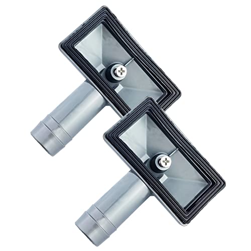 2 x verbindingsbuis voor gootsteen en gootsteen, vierkante interface (afmetingen: 75 x 40 mm) buislengte 230-600 mm, diameter 26 mm (binnendiameter: 21 mm)