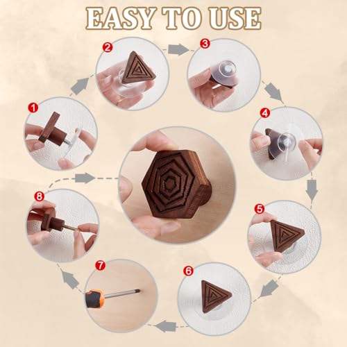 Verpakking van 4 houten wandhaken met geometrische vormen Houten wandhaken voor Bedroom Cupboards Entree Hallway Home Decor 3