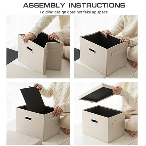 Stoffenopslag Opvouwbare opslagkubusjes Grote waszak Organisator voor speelgoed, boeken, kast, slaapkamer, huis (Grijs 44 * 29 * 30cm) 4