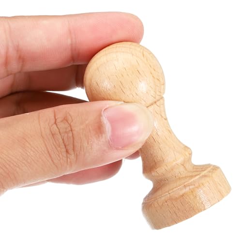 30mm Stamp Hout Ronde Handvat, 5 Pack Houten Knoppen Stamp Mounts Tray Pulls voor postzegel maken DIY Crafting Scrapbooking, Bruin 4