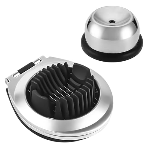 Eiersnijder Roestvrij stalen ei Pricker, Portable Egg Cutter, Egg Cutter voor ronde en ovale schijven, 2-in-1 Egg Slicing Tool voor eieren, Kiwi, Aardbeien