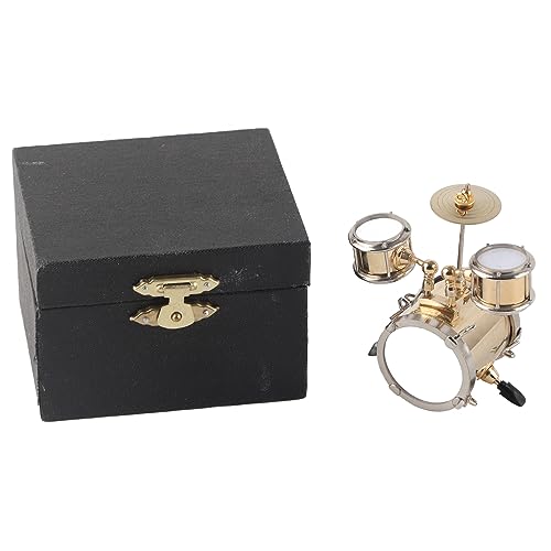 Miniatuur Gitaar Model, Muziekinstrument Ornament Drummer Gift Mini Poppenhuis Accessoires met Doos voor Home Decoratie Ornamenten