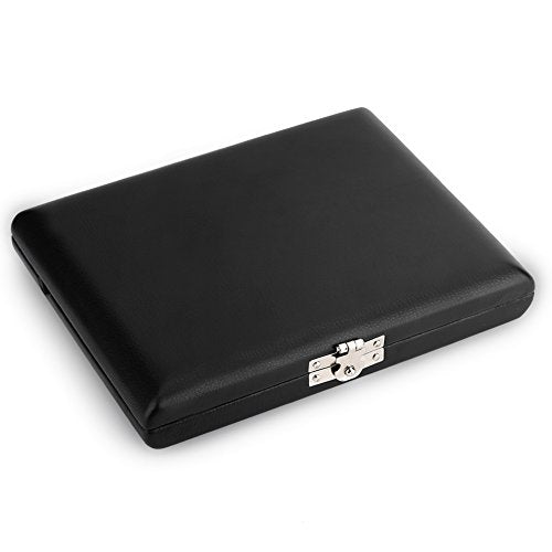 Saxofoon en Klarinet Faux lederen riet opslag geval met Slots voor 6 stro