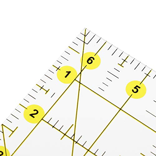 Acryl Quilting Liniaal, Quilting Liniaal Naaien Tekengereedschap, Rechthoekig 11.8" x 6.3" Vierkant 6.5" x 6.5" 5