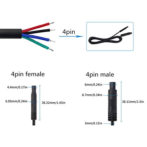 2.5m 4Pin Car Dash Cam Extension Cable, Dash Cam Backup Camera uitbreiding Cord Achterzicht Backup Camera Draad voor 12V 24V Vrachtwagen Trailer 5