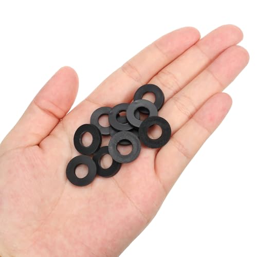 M8 Rubber Wasser Rubber Afdichting Ronde 100st 8mm ID 16mm OD 2mm dikke platte Wasserset Sealing Rubber voor Faucet Tube bevestiging Schroef Zwart 5