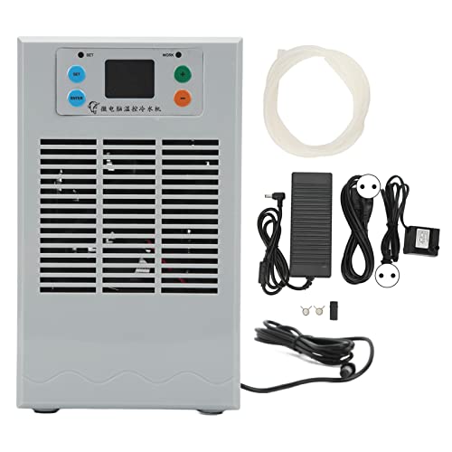 Elektrische waterverwarmer Chiller, Aquariumkoeler 70W Semiconductor koeling AC 100-240V 20L Intelligente temperatuurregeling voor Aquarium (EU-plug) Koeling, HVAC 3