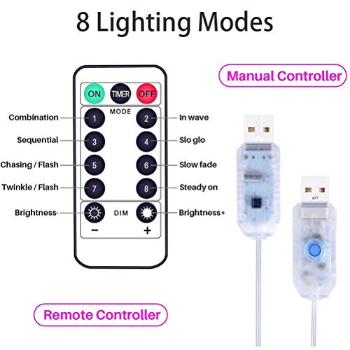 Curtain Light Star Moon Window Lights Home Decoratie String verlichting voor slaapkamer woonkamer (Warm White 3,5m USB afstandsbediening) 5