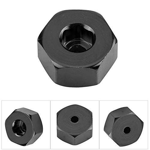 RC Car Hex Hub Adapter, 4Pc ̈1ck Aluminiumlegierung 6mm bis 12mm Wheel Hex Hub Adapter f ̈1r WPL 1634 RC Truck RC Ersatzteil Zubeh?r(Schwarz) 4