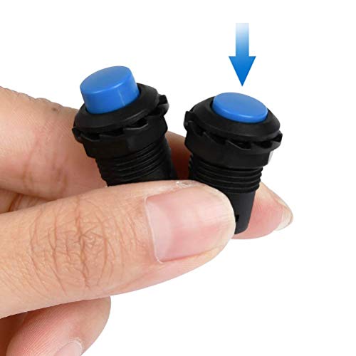 24st Aan/uit knop ronde drukknop 12mm DS-425A Aan/uit zelfsluitende drukknopschakelaar 6 kleuren 3