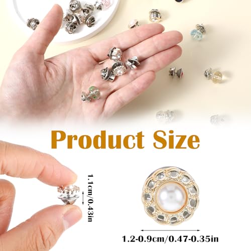 30 st. Bescheiden Pins: Pearl Brooch Cover Up Brooch Pins, Geen Naaiknopen-herbruikbaar, Onzichtbaar voor Blouses, Jurken en meer