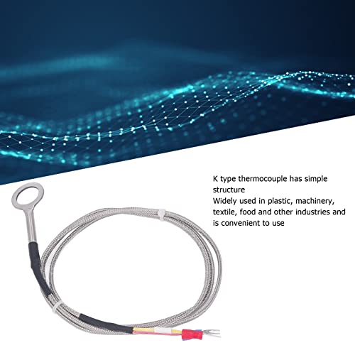 K-type thermokoppel Dia 14-40 tot 1000°C 304 Roestvrij staal Twee-banden temperatuursensor (1M) 4