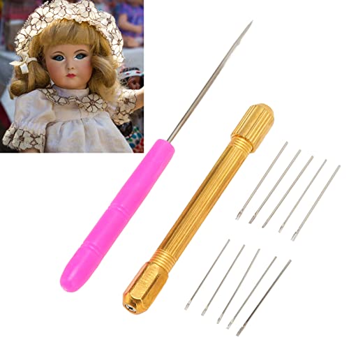 Poppenhaar wortelende houders, 10 st Naalden Auw Legering Handles Doll Haar maken Accessoires, Doll brede haar DIY Supplies