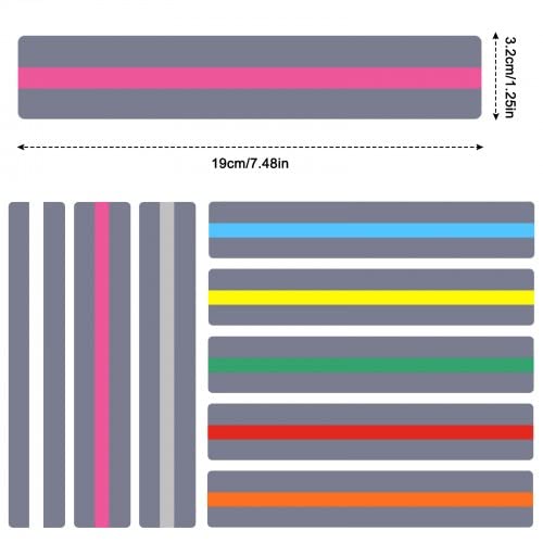 8st Reading Liniaal, Dyslexie Led Reading Band, Led Reading Strips met kleurrijke Markers, Volgende Liniaal voor Leading Beginners, Dyslexic Bladwijzers, 8 Kleuren