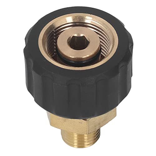 Hoge druk Wasmachine Adapter Messing Rubber G1/4in Aan M22 X 1,5mm Druk Wasmachine Slang Draad voor vervanging Vrouw tot vrouw 14mm OD druk Wasmachine Adapter (Akozon1a56buc2ns-11) 4