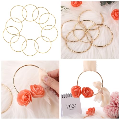 Pak van 10 metalen ringen voor ambachten decoratie Macrame ringen voor ambachten bruiloft krans Droom Catcher ambachten tafel decoratie 5