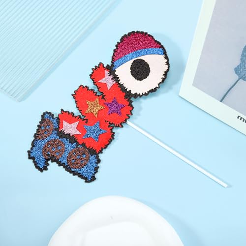 Verjaardag taart Topper, Glitter papier cartoon Street thema feest decoratie schattig cake topper decoratie cartoon thema verjaardag decoraties voor jongens & meisjes (twee) 3