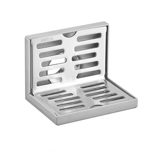 1 stuk roestvast stalen vloer afvoer, hoekvloer afvoer, zijafvoer, geurdicht, balkonwand afvoer, voor 50 mm leidingen