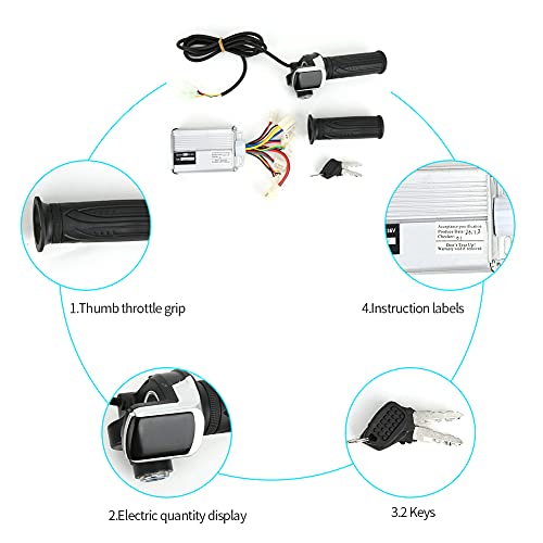 Motor Control Box 36v 1000W Speed Controller Multifunctionele Thumb Accelerator Grip voor elektrische Scooter E Fiets Driewieler elektrisch 5
