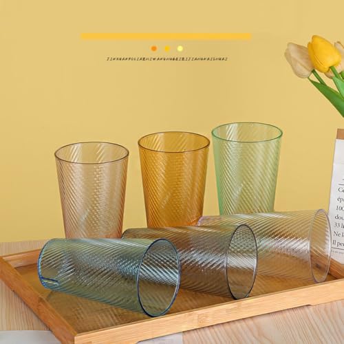 Set van 4 Plastic Acryl Drinkbekers Herbruikbare Acryl Plastic Bekers Plastic Picnic Glas Stapelbaar voor Picknick partijen Dagelijks gebruik, BPA Vrij