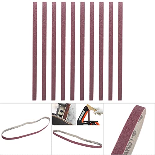 Schuurgordel 10PCS aluminium oxide zandpapier Sander schuurriemen 533 X 9mm voor diverse riemmachines (80#) 4