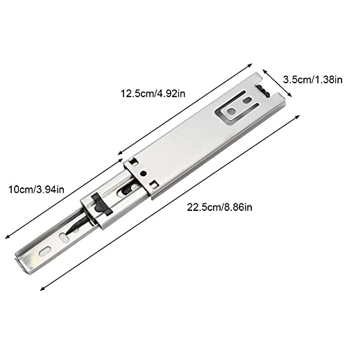 2 st. 5in Mini korte lade schuif Meubelgids Rail Volledige uitbreiding Keuken Cupboard Hardware voor kasten, Kasten 3