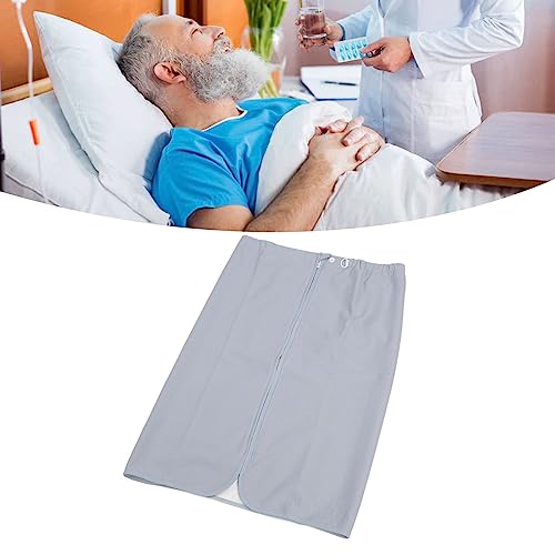 Draagbare incontinentie Beddengoed wasbaar, Herbruikbare katoenen luierrok Waterdichte incontinence matras Mats met rits voor volwassen ouderen (Dusty Blue) 3