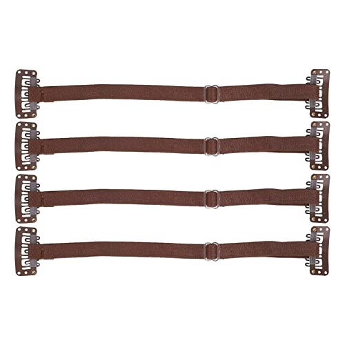 4PCS Gezicht Lift Band met haarclip, Gezicht Lift Tape Band Verstelbare Elastische Gezicht Lift Belt Eye Rimpel Verwijdering Belt Facelift Patch Bands voor Gezicht Lift (Brown)