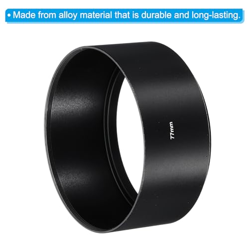 77mm Lenskap, lange focus Mat oppervlak anti-reflectieve binnenkap met schoonmaakdoek voor camera lenzen, zwart 4