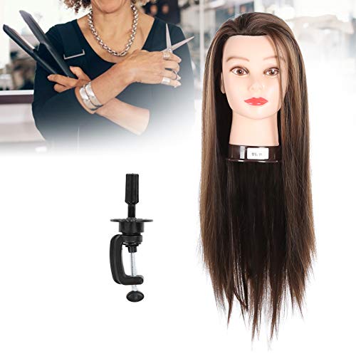 Mannequin Hoofd Menselijk Haar, Haarstyling Trainingskop, voor Haarstyling en Vlees 65 Cm voor Schoonheidsopleiding en Salonggebruik 3