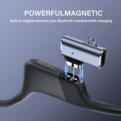 Adattatore di Ricardica Magneto Connettore Tipo C per Caricabatterie per Cuffie Compatibile Con OpenRun, OpenRun Pro, OpenRun Mini, OpenComm (R-L)