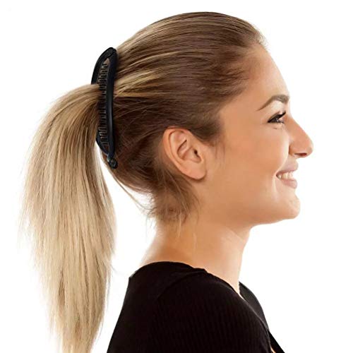 8 stuks bananen Haarklemmen Kit, Portable Clinker Combs, Large Vintage Banana Clips Comb Tool, Double Comb Clips Set Inclusief 4 verschillende stijlen, Totaal 8 stuks (Assorted Color)