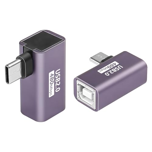 2pcs USB C naar USB B Type C naar MIDI Converter Type C Plug naar USB B Bus Printer Adapter voor Eectric DAC Piano Synthesizer DJ Driver Keyboard