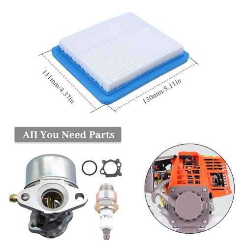 799868 Carburator Kit Compatibel met 498170 799872 694202 497586 498254 790821 Carburator Motor Lawn Mower Replacement