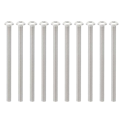 #10-32x3" Hex Socket lens hoofdschroeven, 10 st. 304 roestvrij staal 18-8 Hex schroeft volledige draad fijne draad zonder