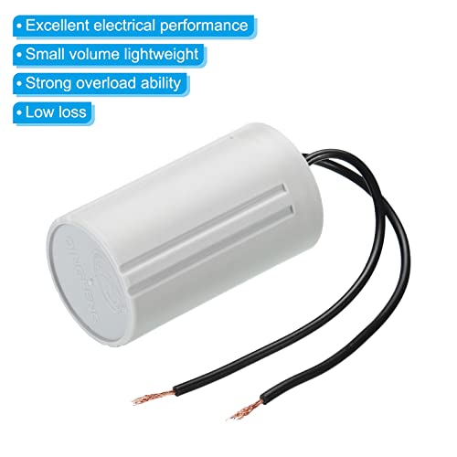 CBB60 7uF Starter Capacitor, 2 stuks AC 450V, 2 Wires, 50/60 Hz, Cilinder, 60 x 35 mm, voor Waterpompen, Motor Starter voor Wasmachines 4