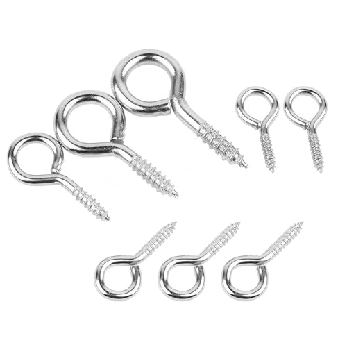 20 st Schroefhaken, 15mm metalen oog schroef self tapping Ring haken Carbon Steel Eye Hooks voor hout, ambachten, meubels 5