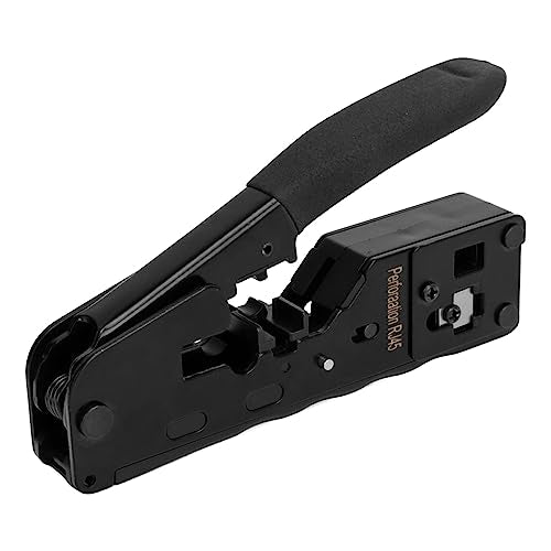 RJ45 Crimp Tool Pass by Crimper 6P 8P Ethernet Wire Crimping Stripper Cutter for RJ11 RJ12 Cat5 Cat6 Cat7