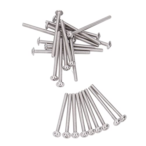 50 st. Flange Globe hoofd Schroeven, A2-70 roestvrij staal knoppen hoofden Allen Caps Bolts Kit Full Thread(M3*50MM) 5