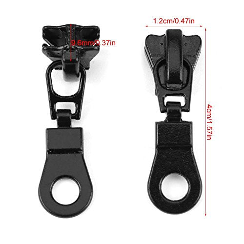 20st Zipper Sliders, Universele Metaallegering Grootte #5 Zipper Reparatie Vervanging Kit Instant Fix (zwart) 3