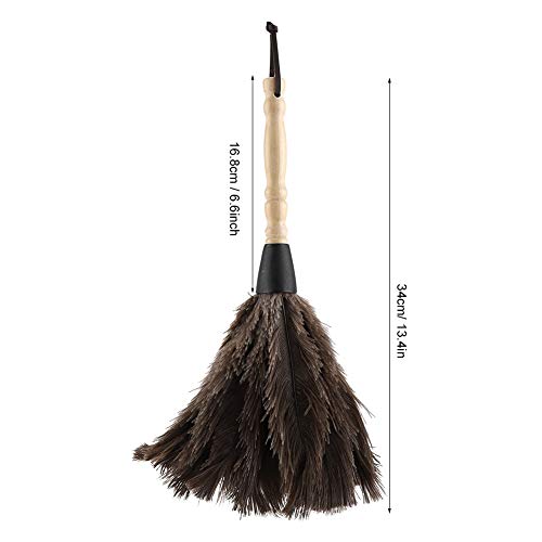 Mini Ostrian Veerstofzuiger met houten handvat Wasbaar reinigingsgereedschap voor boeken, Keyboard Office Home 5