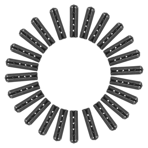 24 Pieces Metalen Agliets Laces - Metal Ends Tips voor Sneakers, Hoodies, Beach Pants - Black