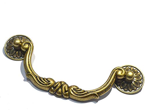 4Stuks Antieke koperen messing Vintage ronde pull Swing Ring Keuken Badkamer Bedroom Cupboard Deur Knobs Lade Meubels 3