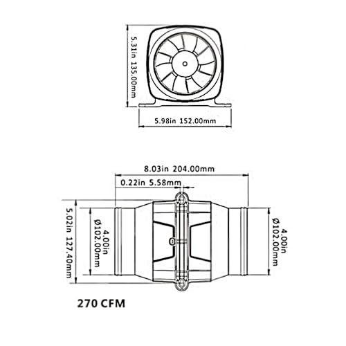 100mm Air Ventilator, Witte Tube Ventilator, 12V Uitlaat Ventilator, Stille Uitlaat Ventilator voor prachtige jachten, gebouwen en caravans 3