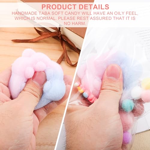 2 st. Cat Paw Squeeze Toy, Taba Cat Paw Fidget Speelgoed Kawaii Cat Paw Stress Relief Sensory Speelgoed Knijpen Speelgoed Gifts Home Office Relaxing(Blue-Pink Plush) 4