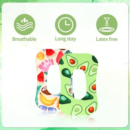 24 st Waterdichte Hel Patches voor Dexcom G6, ademende sensorbeschermer huid Vriendelijk Sweatproof Universele sensor bescherming Stickers (6 leuke zomer ontwerpen) 4