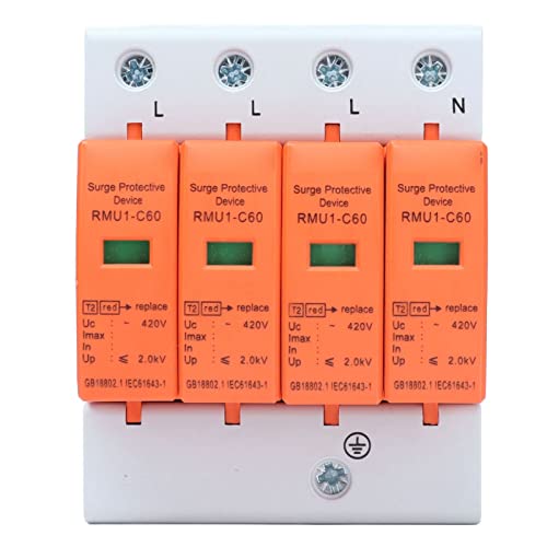 Chirurgische bescherming, DIN rail montage Arrester Handige bedrading met indicator AC 420V RMU1-C20/40/60(Imax:60kA)