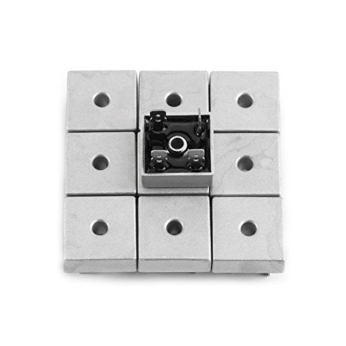 KIMISS 10 stuks eenfasebruggelijkrichters KBPC5010, 50 A 1000 V - modules voor de omzetting van elektrische stroom